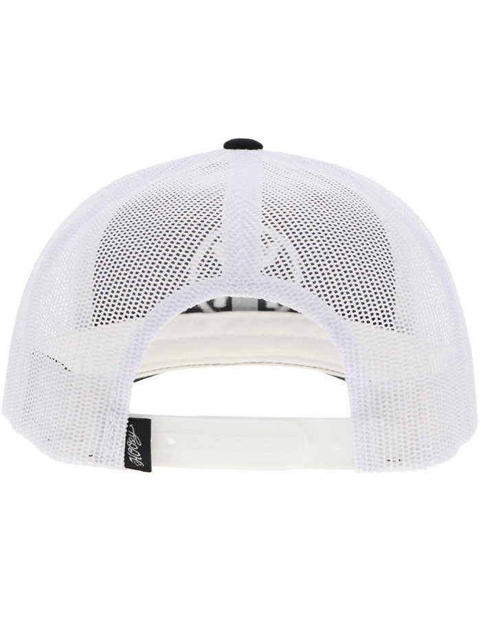 Hooey 2309T BKWH Classic Mid Profile Snapback Trucker Hat - White & Black Adjustable Baseball Cap for Men & Women - Perfect for Outdoor Activities, Trucking, and Casual Wear