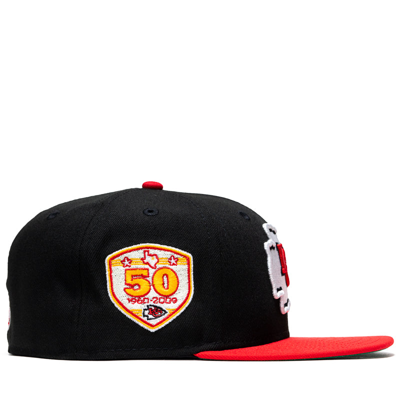 New Era Kansas City Chiefs 59FIFTY Fitted Cap - Black/Red Official NFL Hat for Men - Perfect for Football Games, Sports Events & Streetwear Fashion