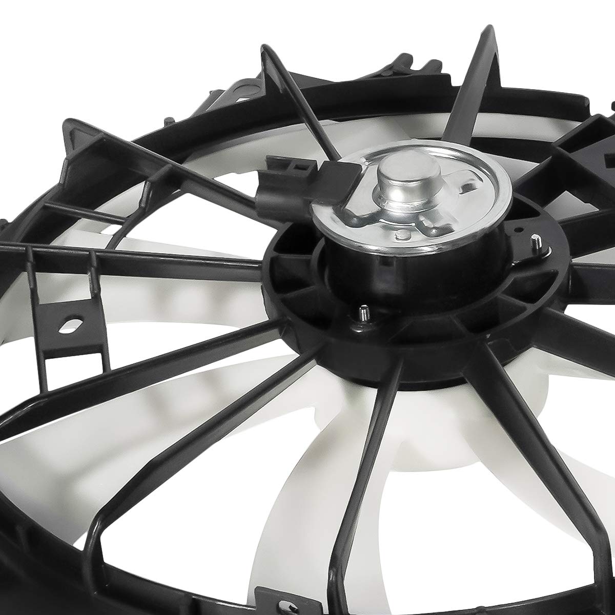 DNA MOTORING OEM-RF-0275 High Performance Radiator Cooling Fan Assembly - Direct Replacement for 2006-2013 Lexus IS250 - Improved Cooling Efficiency - Black - Perfect for Engine Overheating Prevention & Summer Driving