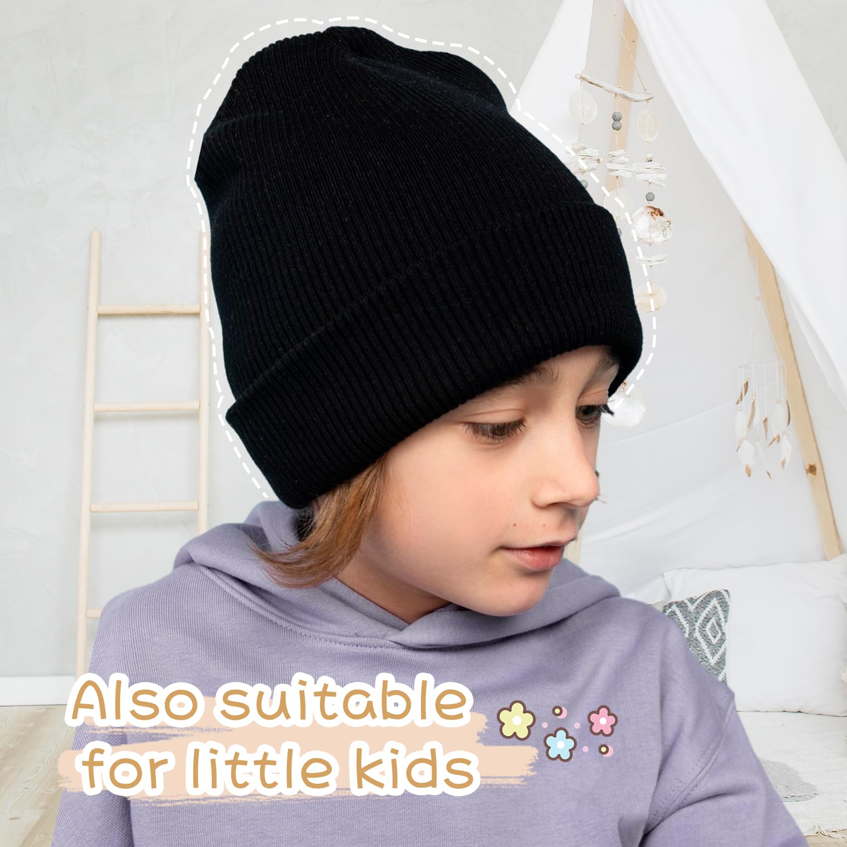 Durio Baby Beanies - Warm Winter Hat for Baby Boys & Girls, Soft Knit Toddler Beanie for Kids - Perfect for Cold Weather, Outdoor Play & Family Photos