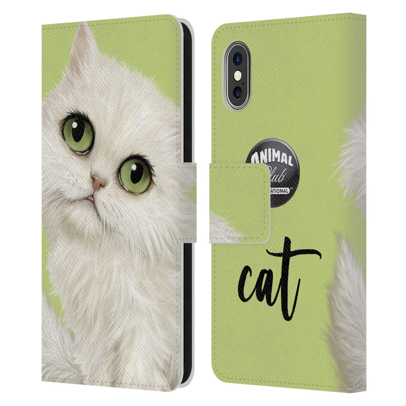Officially Licensed Animal Club British Shorthair Cat Leather Wallet Case for iPhone X/Xs - Premium Book Style Phone Cover with Card Slots | Perfect Gift for Cat Lovers & iPhone Users