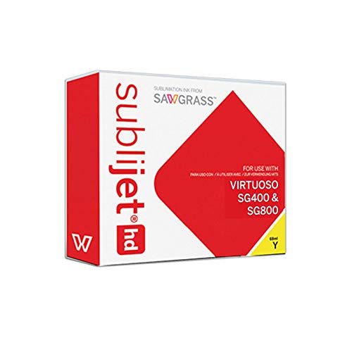 Sawgrass SubliJet HD Sublimation Ink Cartridge - Yellow (29ml) for SG400 & SG800 Printers | Compatible with Sawgrass 209094 | Includes Heat Resistant Sublimax Tape | Perfect for T-Shirts, Mugs & DIY Sublimation Projects