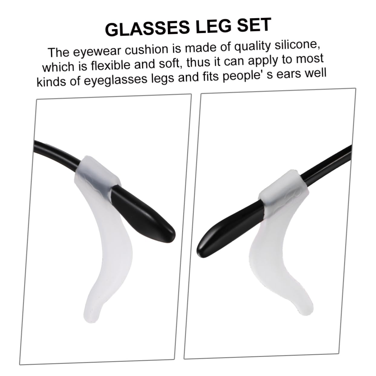Uonlytech 30 Pairs Non-Slip Silicone Glasses Nose Pads & Anti-Slip Glasses Hooks - Soft Comfortable Eyewear Accessories for Reading Glasses, Sunglasses & Safety Glasses - Perfect for Sports, Work & Daily Use