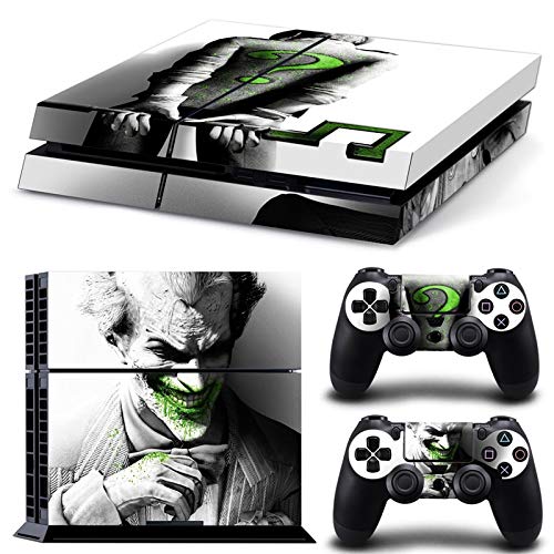 Premium PS4 Pro Skin Decal - Custom Joker Design Sticker for Sony PlayStation 4 Console & Controllers - Protective Cover for PS4 Slim/Pro - Perfect for Gaming Setups, Themed Rooms & Collector Displays