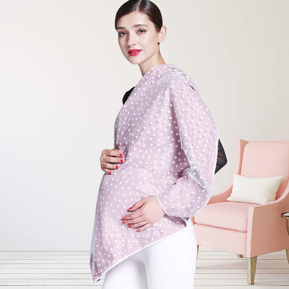 LVFEIER Anti-Radiation Maternity Apron - 28.3x36.2 Inches Pink Radiation Protection Blanket for Pregnant Women | Computer & Office Use, Home & Travel Safety Shield