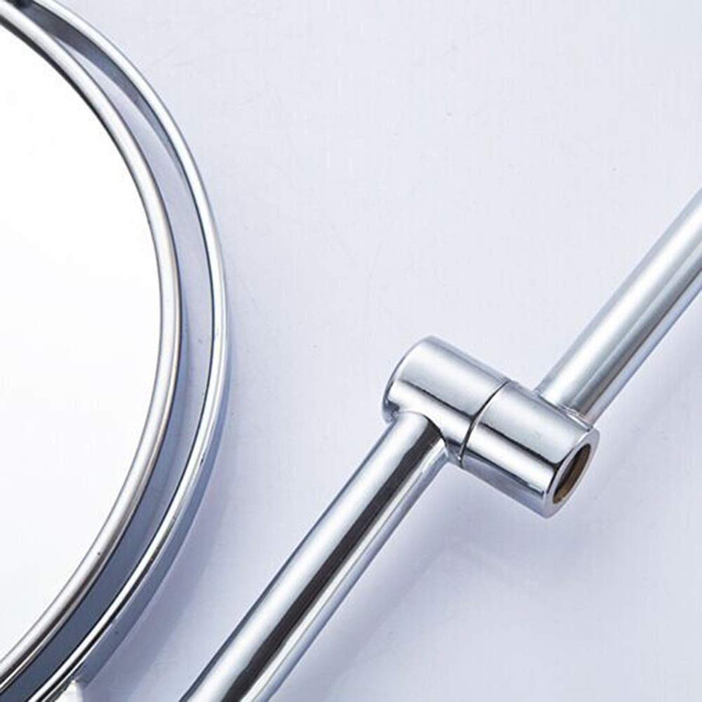 SGSG 8-Inch Wall-Mounted Makeup Mirror - Ultra Thin Double-Sided Chrome Vanity Mirror with 3X Magnifying Glass for Bathroom, Bedroom & Dressing Room