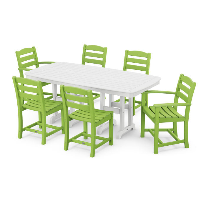 POLYWOOD La Casa Café 7-Piece Outdoor Dining Set - Patio Furniture for Backyard, Poolside & Garden - Weather-Resistant & Durable