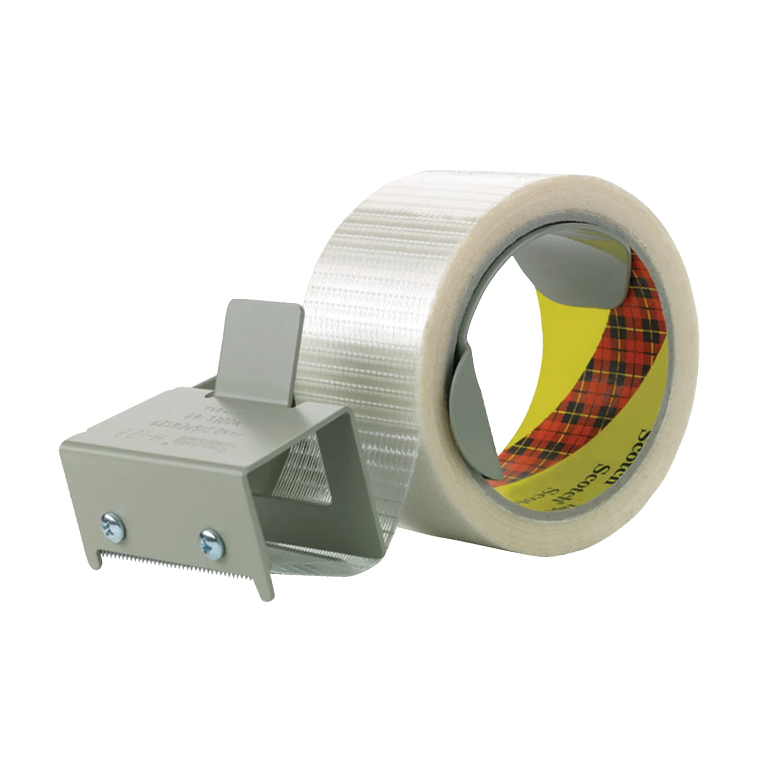 3M Scotch H128 Heavy-Duty Steel Hand-Held Box Sealing Tape Dispenser - 2 Inch Carton Sealing Tape for Shipping, Packaging & Warehouse Use