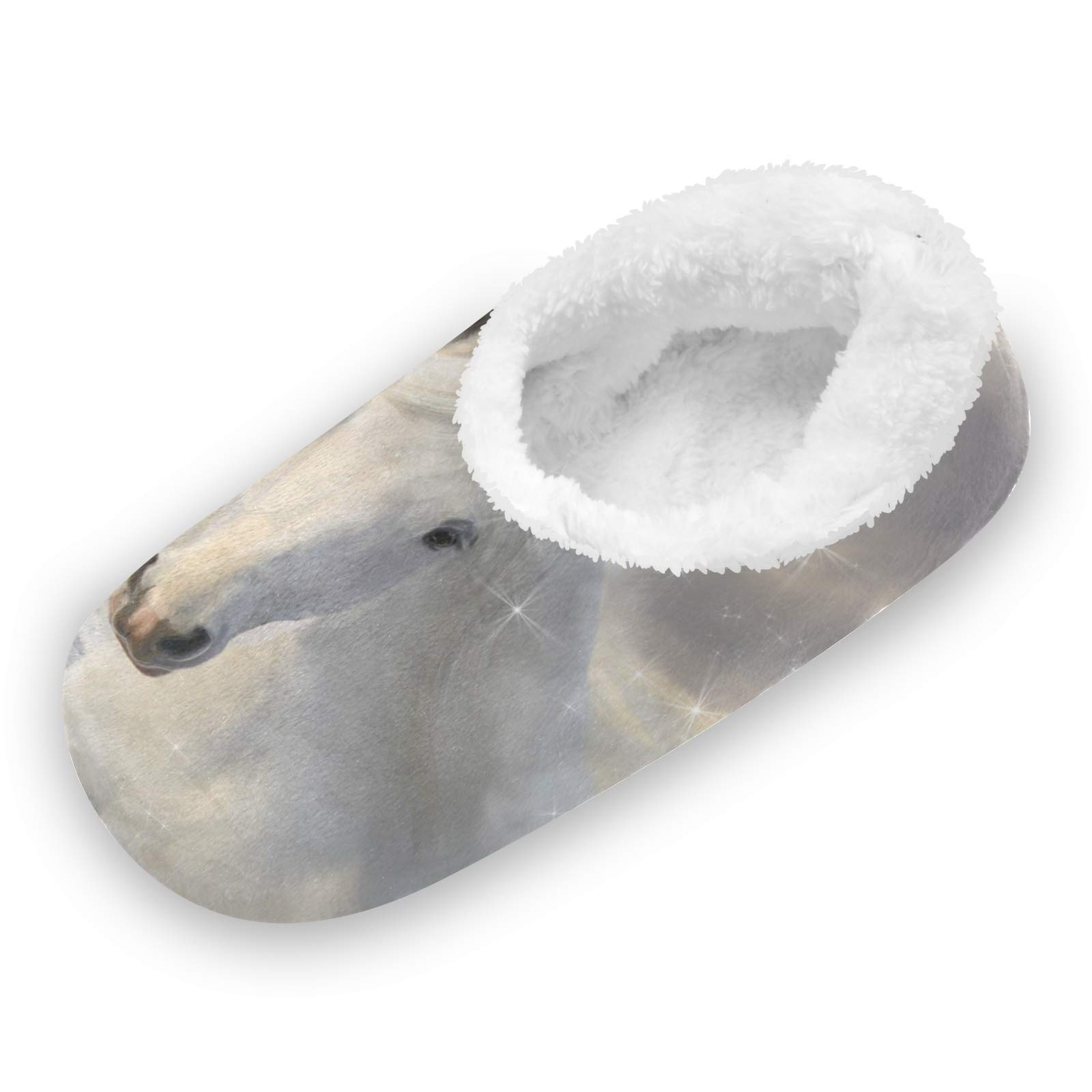 Magic White Horse Slippers for Women - Cozy Indoor House Shoes for Relaxing at Home