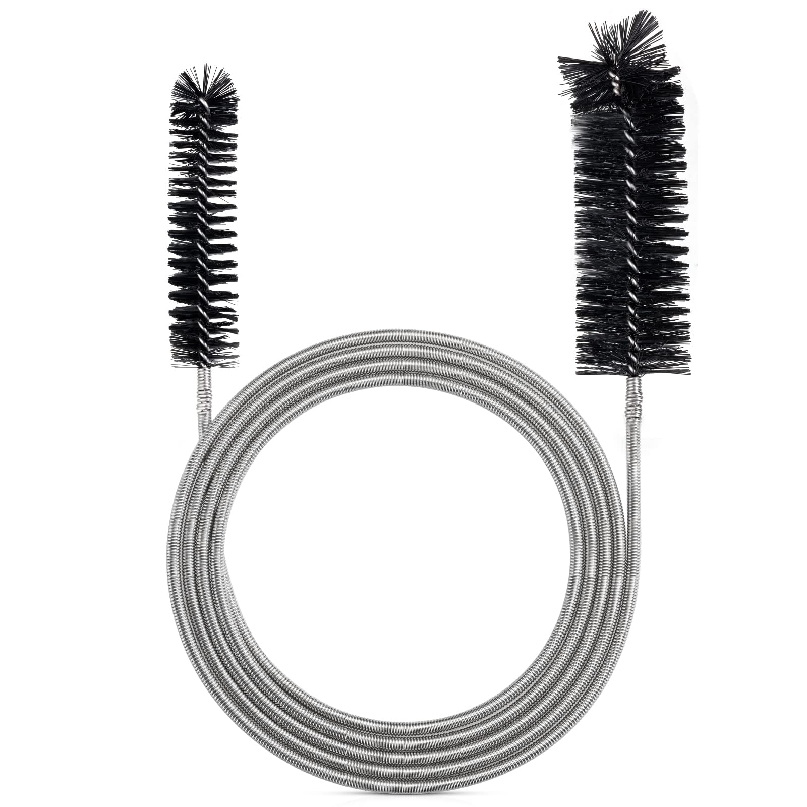 Flexible Drain Cleaning Brush - Slim Pipe & Hose Cleaning Tool for Kitchen Sink, Shower Drain, and Feeding Tubes (Black) | Perfect for Home Plumbing Maintenance