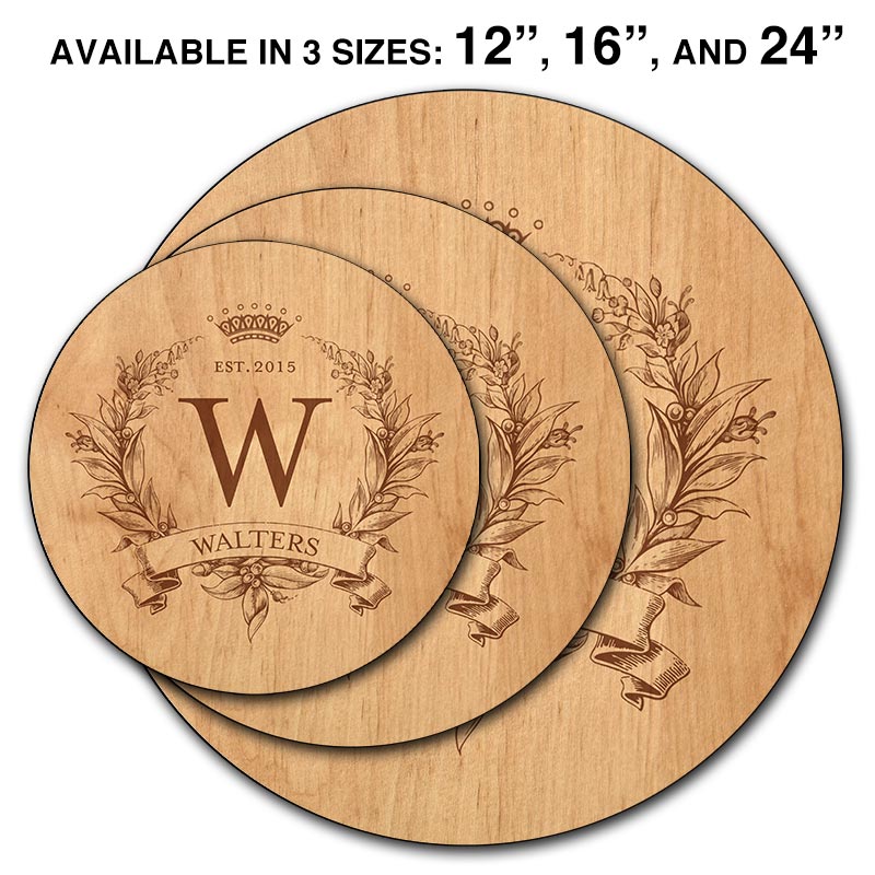 Personalized Lazy Susan Turntable - Handcrafted in USA, 3 Size Options for Dining & Kitchen Organization | Perfect for Spice Storage, Tabletop Serving & Home Decor