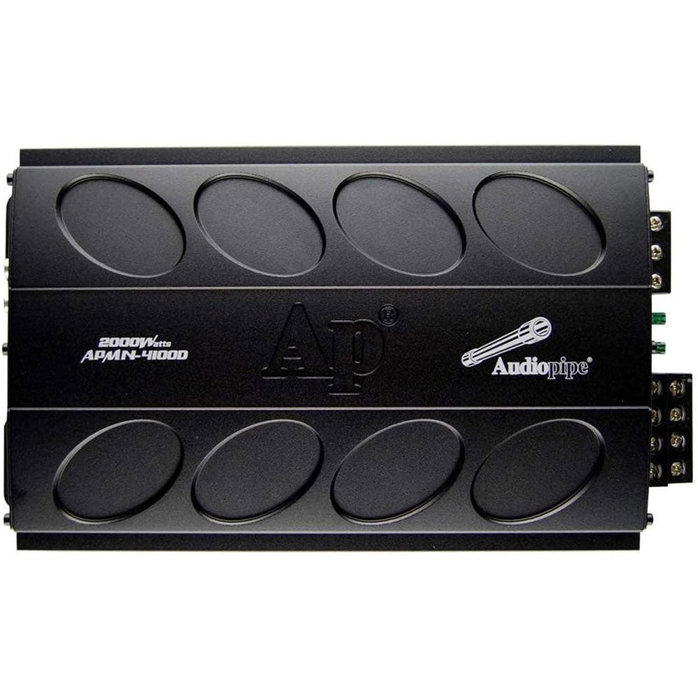 Audiopipe APMN4100D 4-Channel Mini Car Amplifier - 1000W MOSFET Power for Car Audio System | Perfect for Car Stereo, Subwoofer & Speaker Upgrades