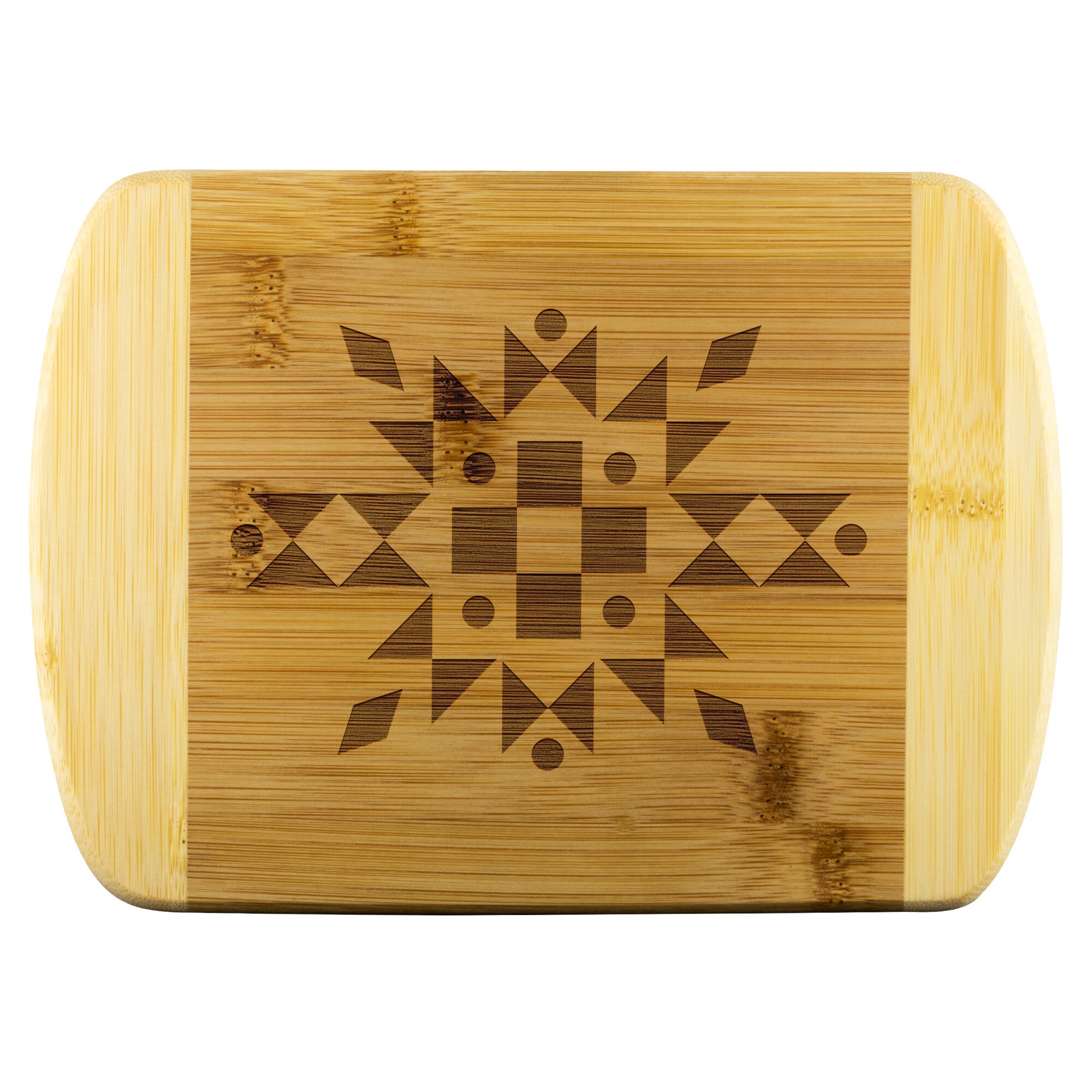 Premium Organic Bamboo Cutting Board with Southwestern Motif - Eco-Friendly Charcuterie Serving Tray for Cheese, Charcuterie & Entertaining - Perfect Housewarming Gift for Kitchen & Dining Use