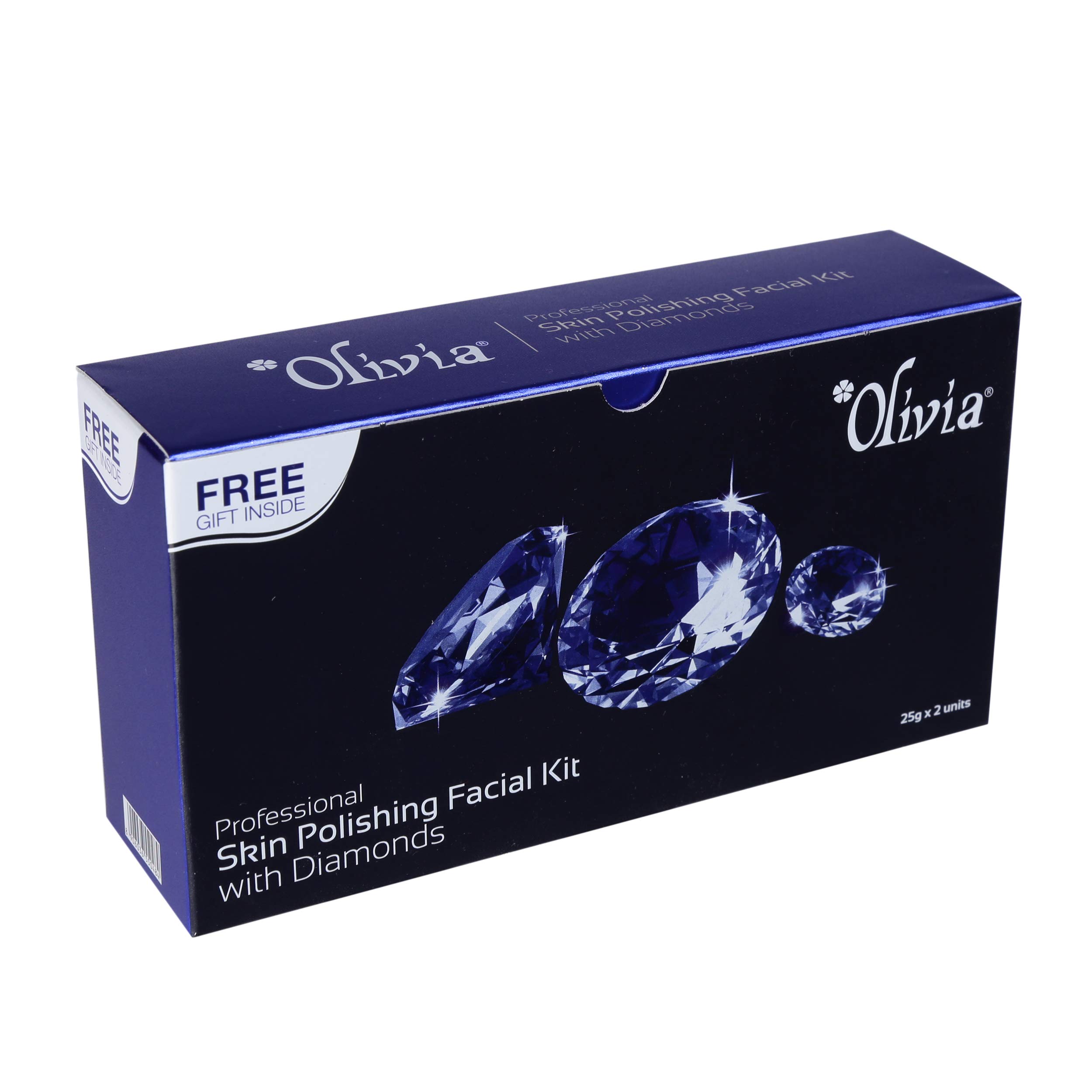Olivia Skin Polishing Diamond Facial Kit 50g - Cleanser, Face Scrub, Massage Cream, Face Pack & Serum for Glowing Skin | At-Home Spa Treatment & Skincare Routine