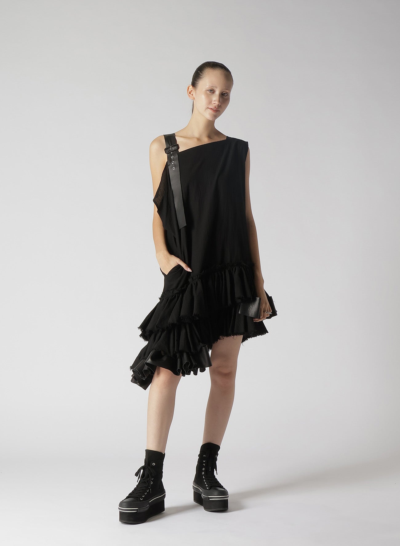 Breathable Cotton Linen Rayon Lawn Dress with Gathered Skirt - Perfect for Summer Outings & Beach Vacations