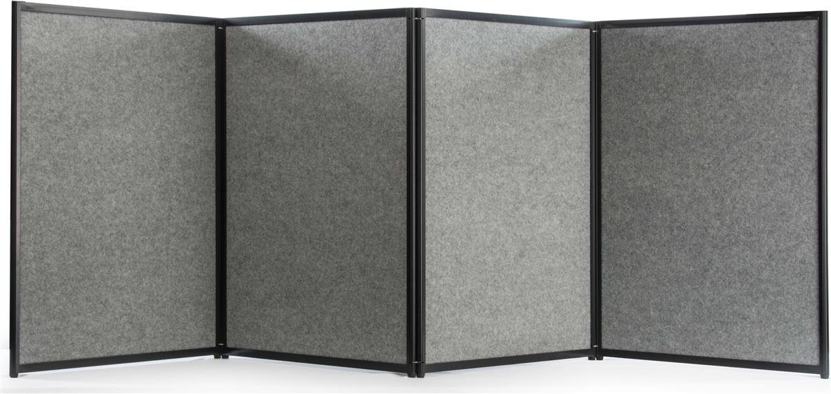 Double Sided Trade Show Presentation Board - 4 Panel Display for 8-Foot Tables (With/Without LED Lights) - Perfect for Exhibitions, Conventions & Business Events