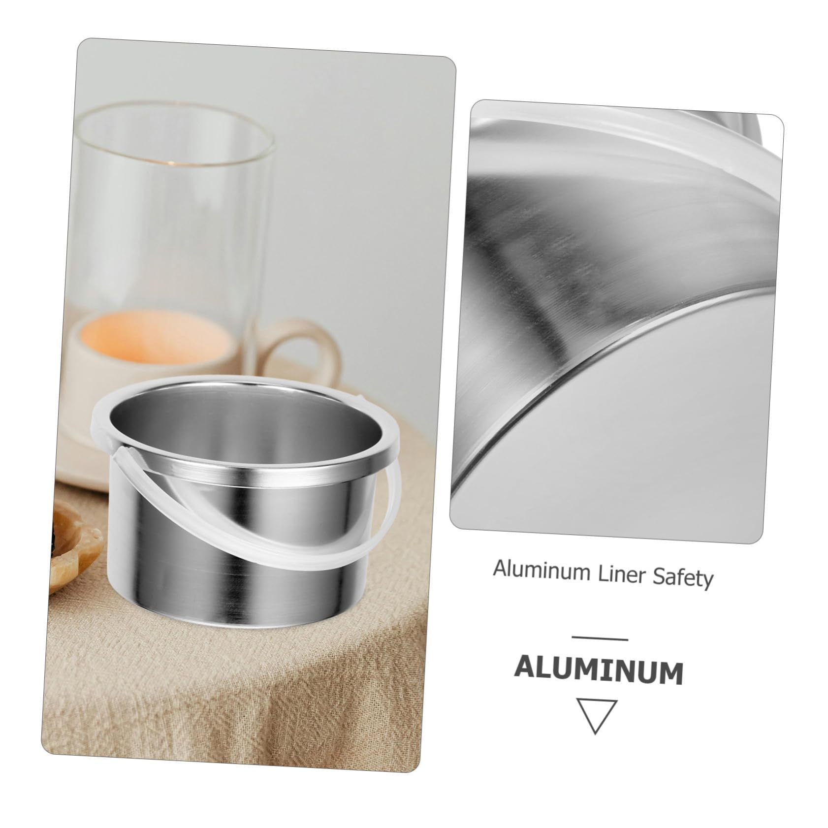 3pcs Wax Warmer Replacement Pot - Silver Aluminum Alloy Wax Melting Bowl for Hair Removal & Wax Therapy (Perfect for Salon, Spa & Home Use)