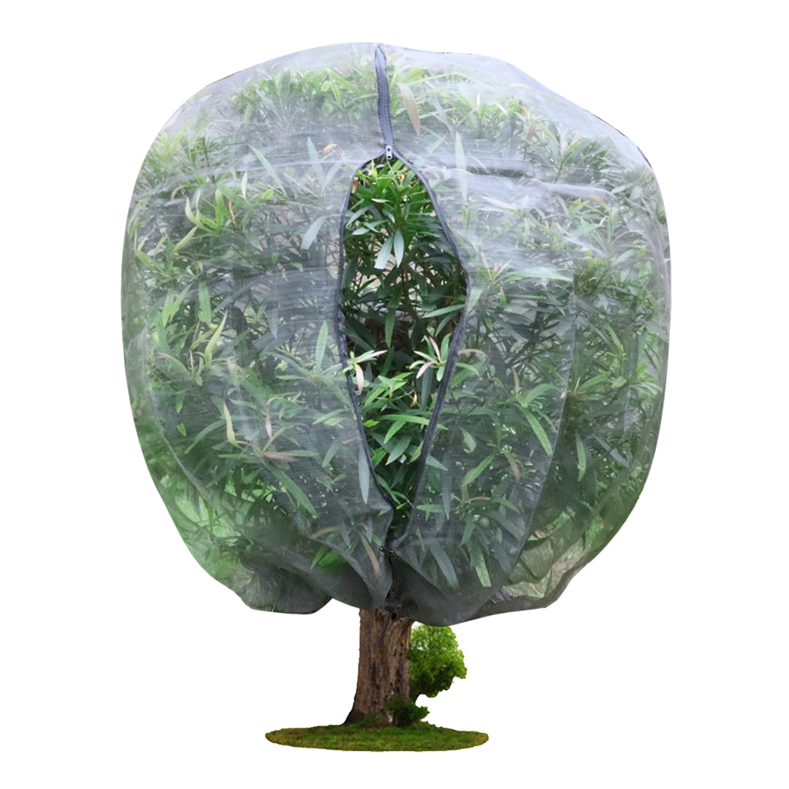 72x76 Inch Garden Plant Cover with Zipper - Durable Plant Protection Netting Bags for Trees, Fruits & Flowers | Large Mesh Netting for Outdoor Gardening, Pest Control & Frost Protection (Black, 1 Pack)