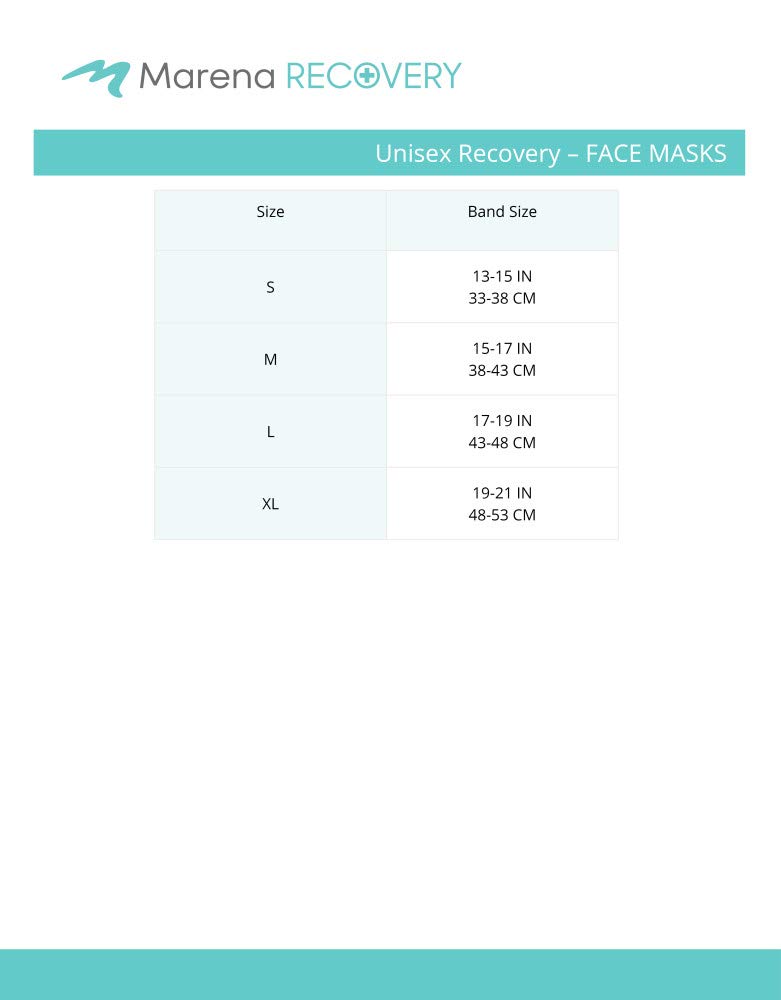 MARENA Full-Coverage Face Mask for Post-Surgery Recovery - Black Compression Garment with Chin Strap (X-Large) - Ideal for Facial Surgery, Cosmetic Procedures & Medical Recovery