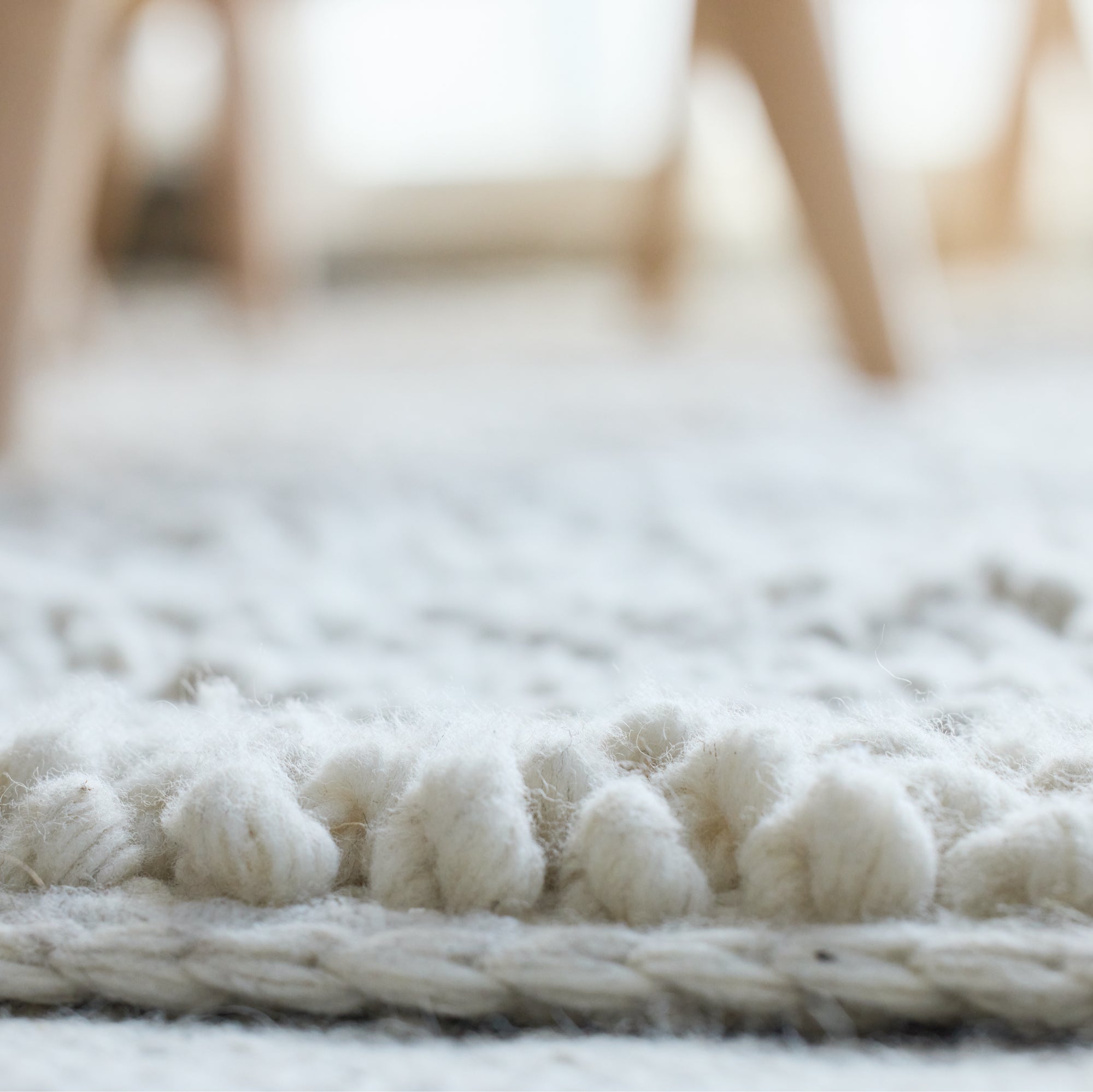 Premium Handmade Natural Wool Rug - Soft & Durable for Living Room, Bedroom & Nursery - Eco-Friendly Home Decor