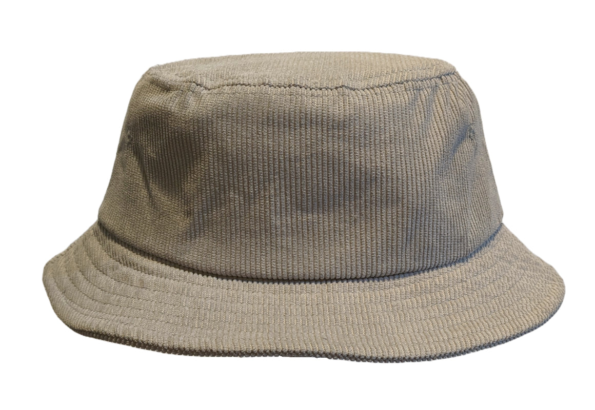 Avenel Corduroy Bucket Hat for Men & Women - Soft Grey Unisex Sun Hat for Outdoor Activities, Beach, Hiking, and Casual Wear