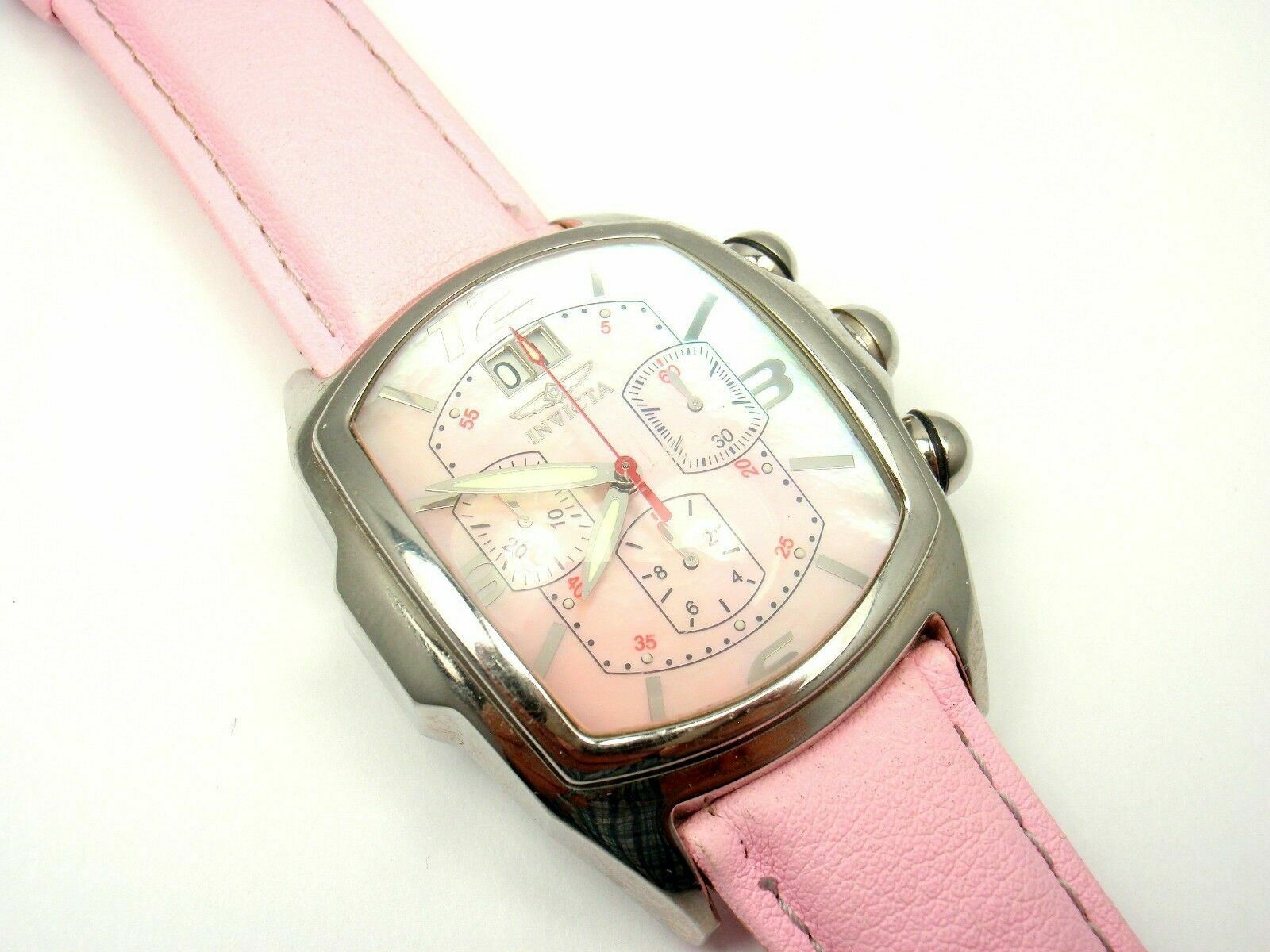 Invicta 2467 Men's Watch - Large Dragon Lupah Design, Pink Mother of Pearl Dial, Quartz Movement | Perfect for Formal Events & Luxury Gift Giving