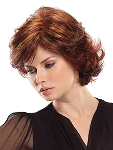 Rene of Paris Coco Wig - Dark Chocolate Short Wispy Synthetic Hair with Tousled Layers & Comb | Face-Framing Hairstyle for Hair Loss | Perfect for Daily Wear, Cosplay & Special Occasions