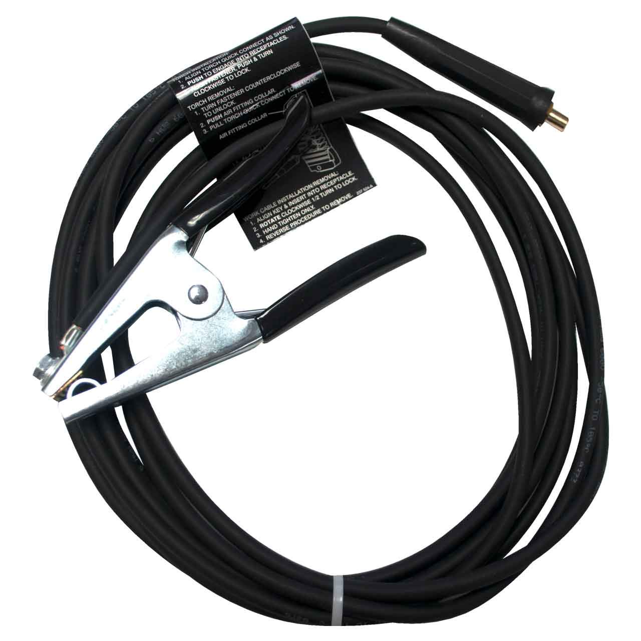 Miller 234838 20 Ft Welding Cable with Male Dinse Connector - Heavy Duty Power Supply for MIG, TIG, and Stick Welders - Ideal for Workshops, Construction Sites, and DIY Metal Fabrication