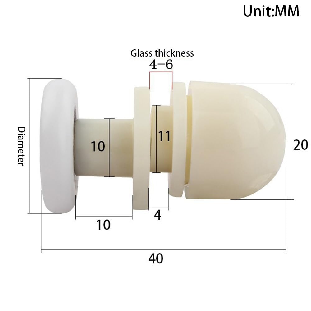 Shower Door Roller Wheels 25mm - Replacement Guide for Steam Cabinets & Shower Boxes