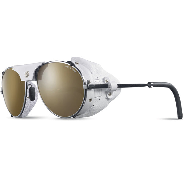 Julbo Cham Chrome White Sunglasses - Polarized UV Protection for Men & Women - Perfect for Hiking, Running, and Outdoor Adventures