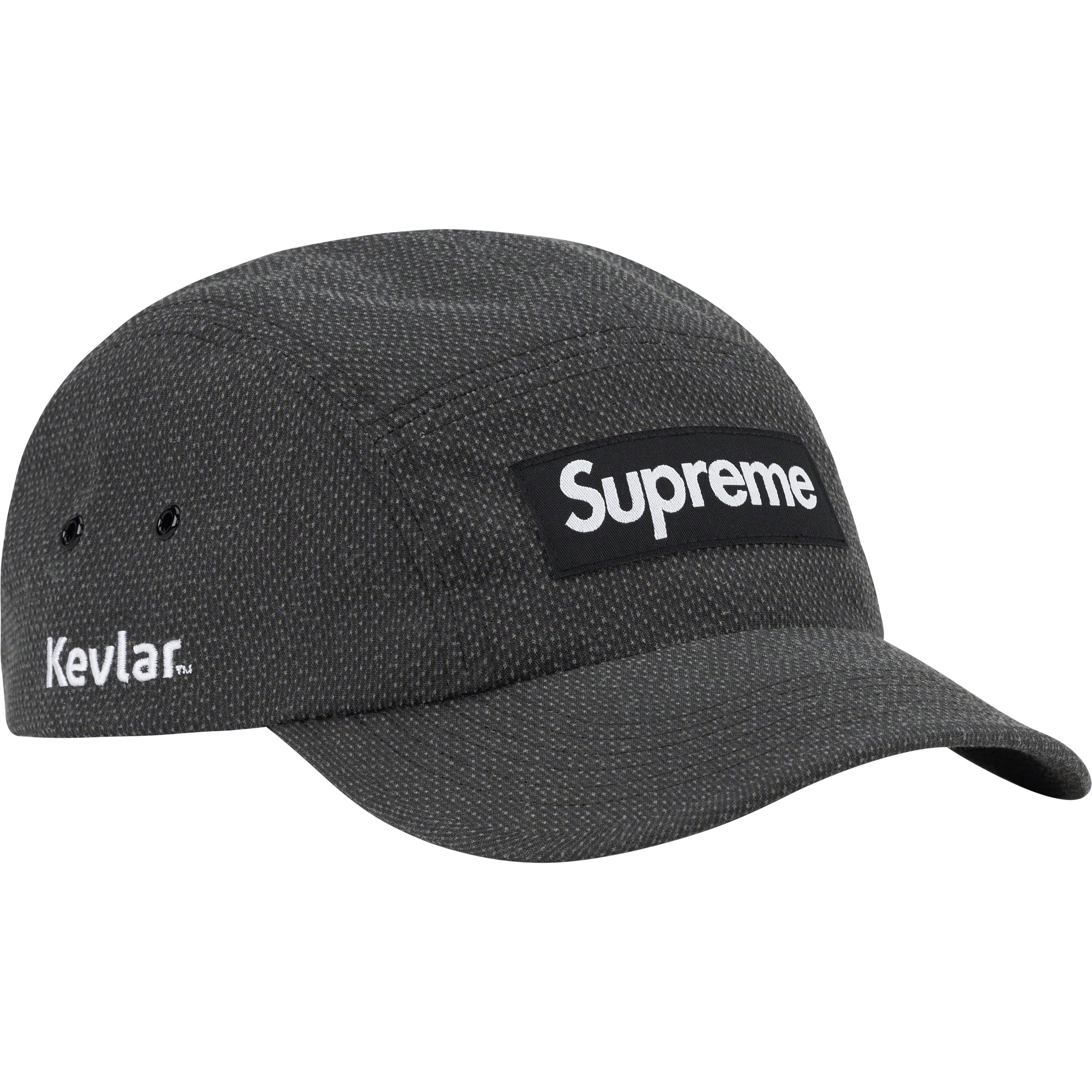 Supreme Kevlar Camp Cap - Black Unisex Baseball Hat for Outdoor Sports & Streetwear Fashion