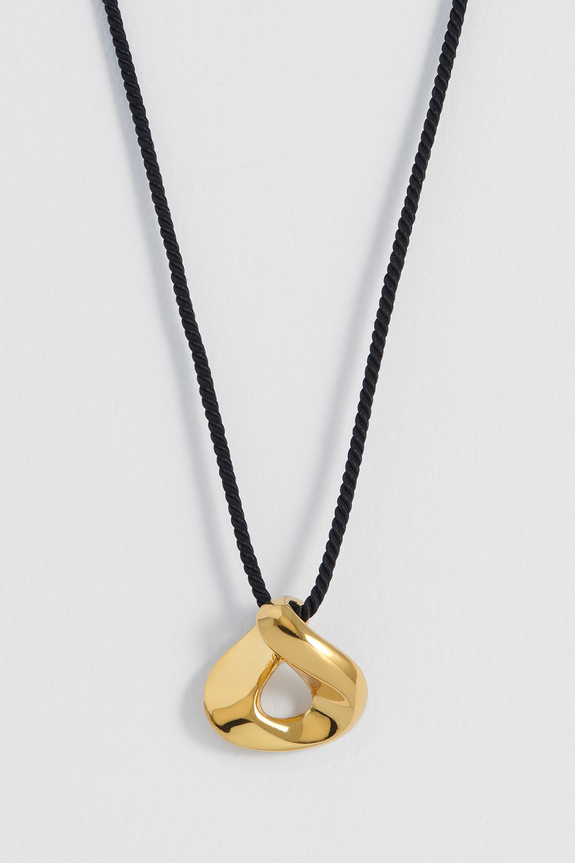 Elegant Sculptural Twist Pendant Cord Necklace for Women - Boho Chic Layered Jewelry for Casual & Evening Wear