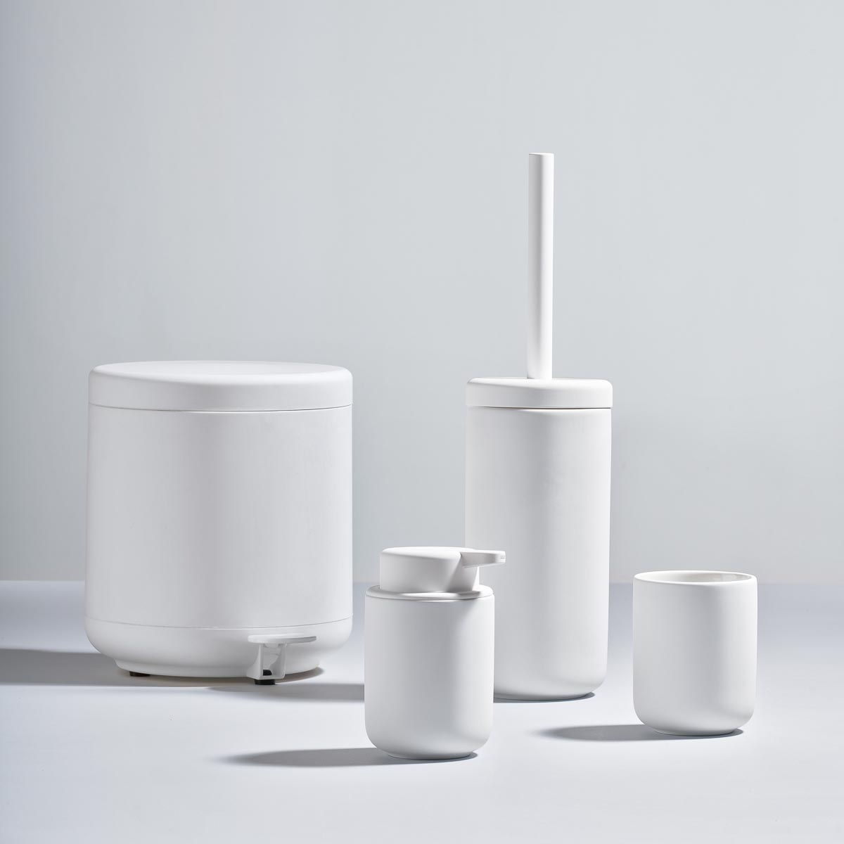 ZONE DENMARK Ume Toilet Brush - White Bathroom Cleaning Tool for Modern Homes | Durable & Hygienic Toilet Brush Set with Holder for Easy Cleaning