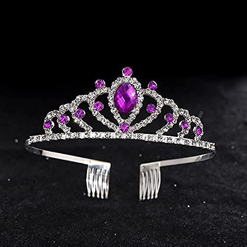 Crystal Tiara Headband for Girls - Princess Costume Crown, Bridal Wedding Hair Accessories, Birthday Communion Halloween Christmas Party Dress Up, Cosplay Gift for Kids - Perfect for Birthday Parties, Weddings, Halloween Costumes & Dress-Up Play