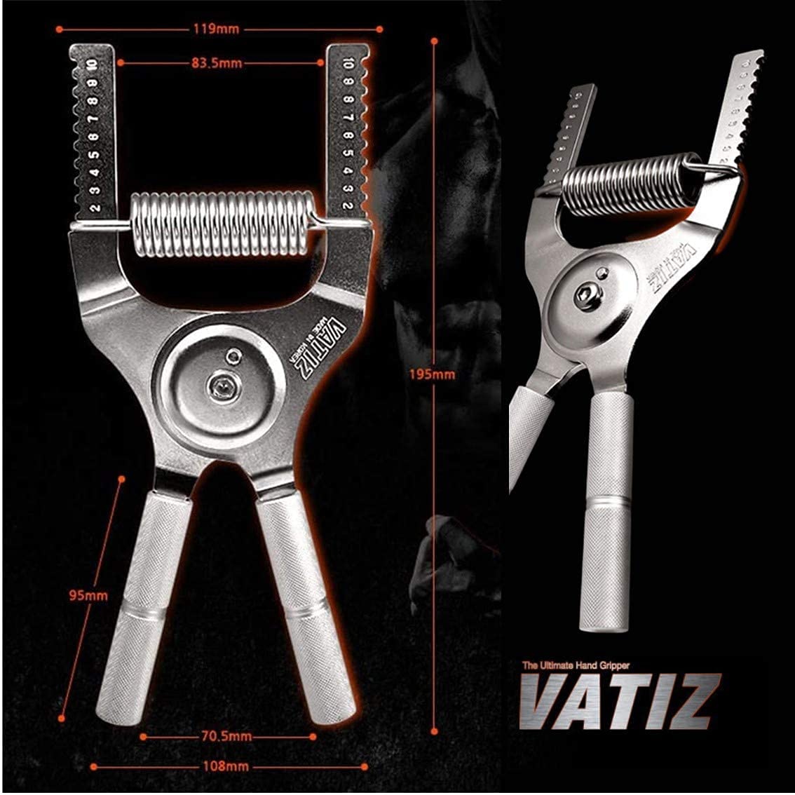 Premium Adjustable Hand Gripper - Double Spring Strength Trainer for Grip, Forearm & Finger Exercises - Perfect for Home Gym, Physical Therapy & Fitness Enthusiasts