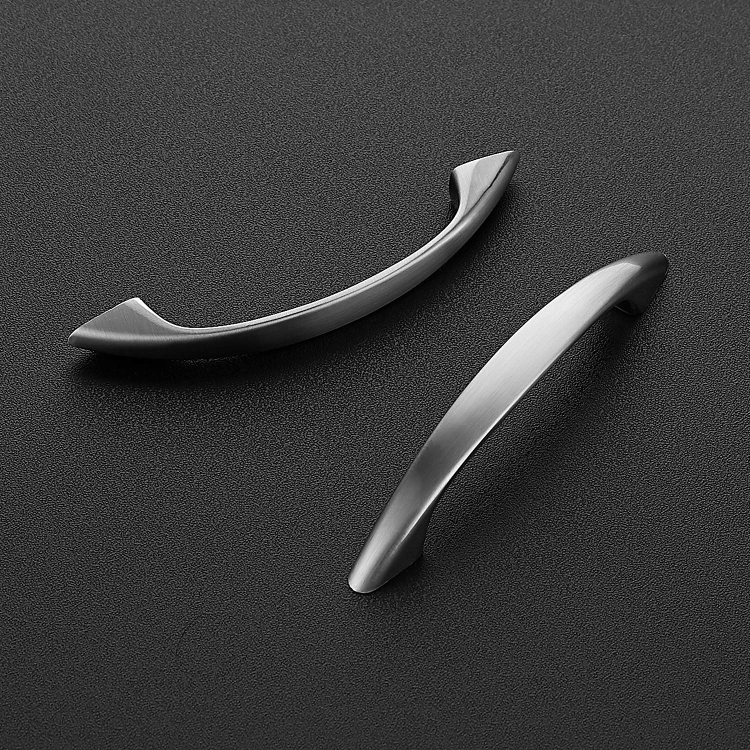 5-Pack Satin Nickel Cabinet Handles - Brushed Drawer Pulls for Kitchen & Cupboard Hardware | Easy Grip & Stylish Upgrade