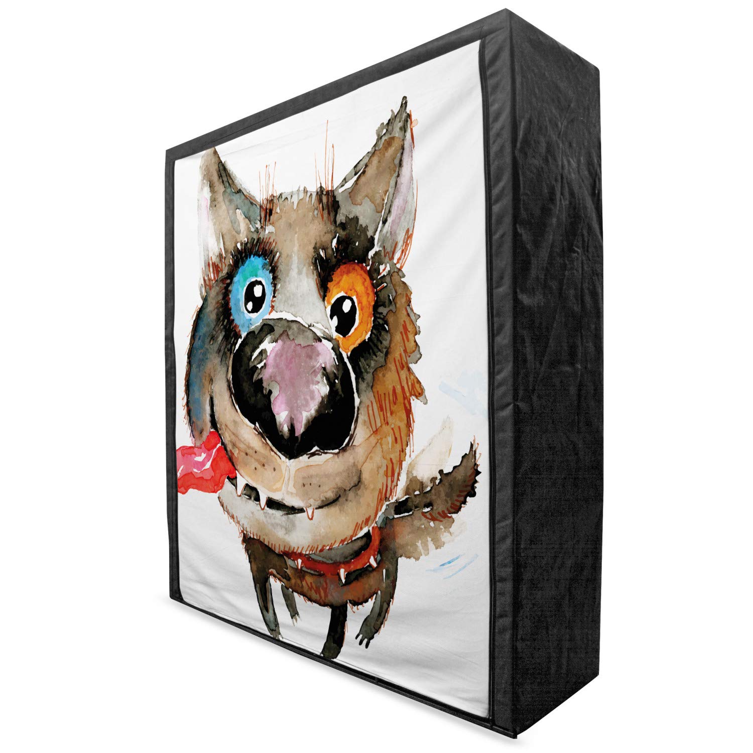 Ambesonne Funny Dog Puppy Smiling Fabric Wardrobe - 59