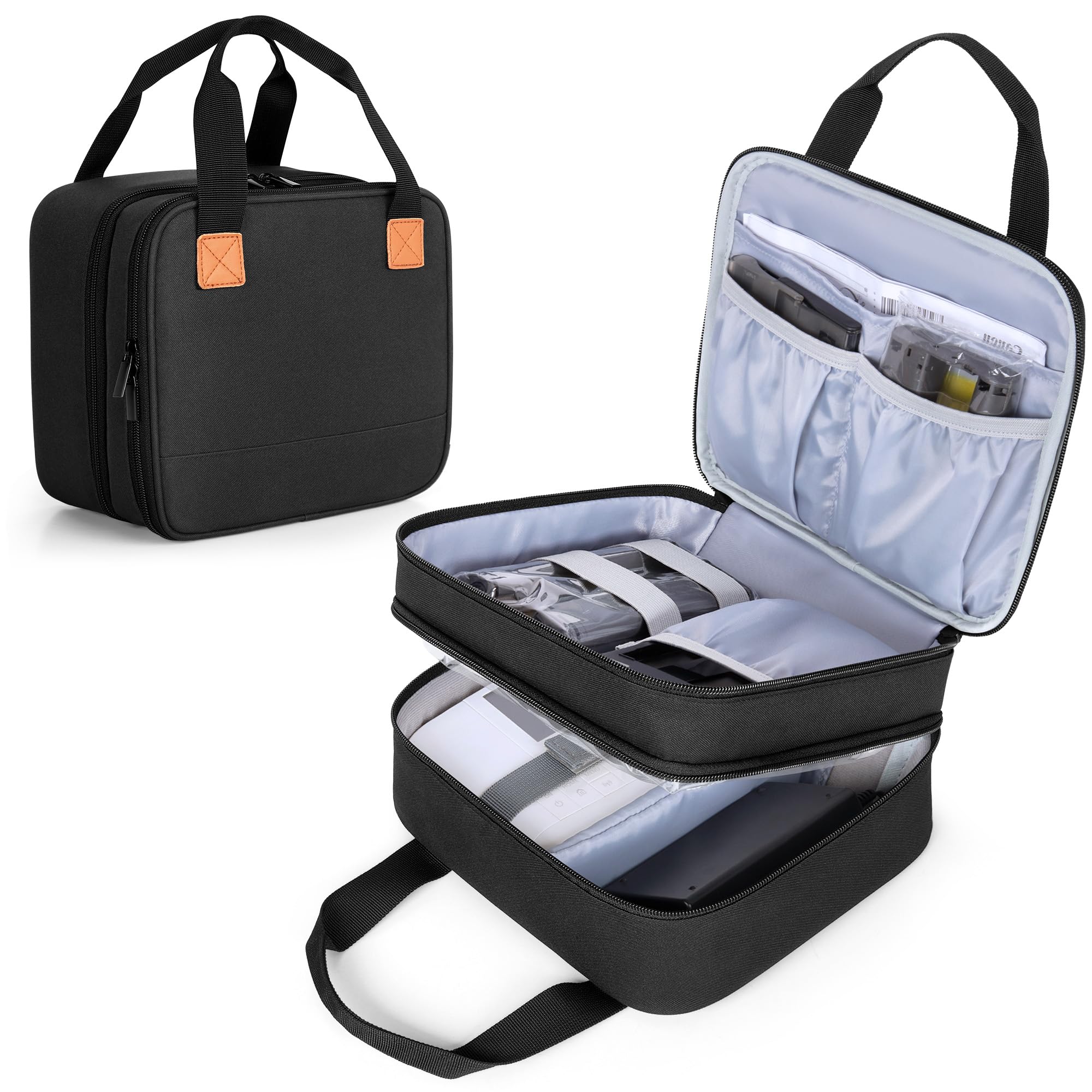LUXJA Premium Photo Printer Carrying Case for Canon SELPHY CP1500 CP1300 CP1200 - Durable Protective Bag with Accessory Pockets (Black) - Perfect for Travel, Home & Studio Use
