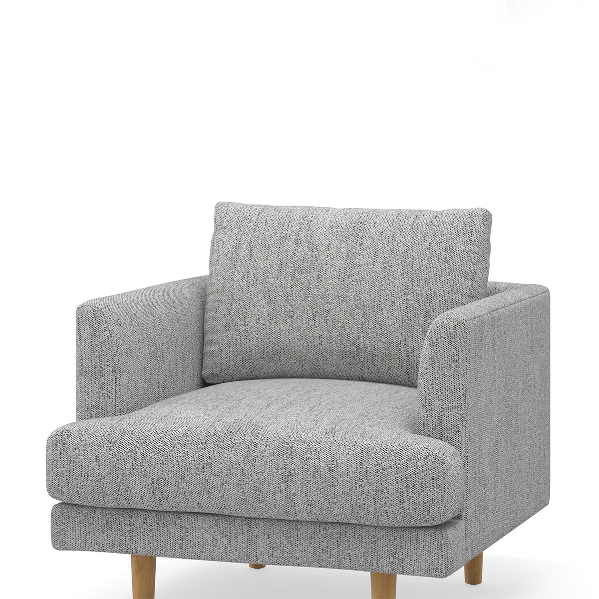 Jaspa Linen Armchair - Modern Comfortable Lounge Chair for Living Room, Bedroom & Office - Perfect for Relaxing, Reading & Home Decor