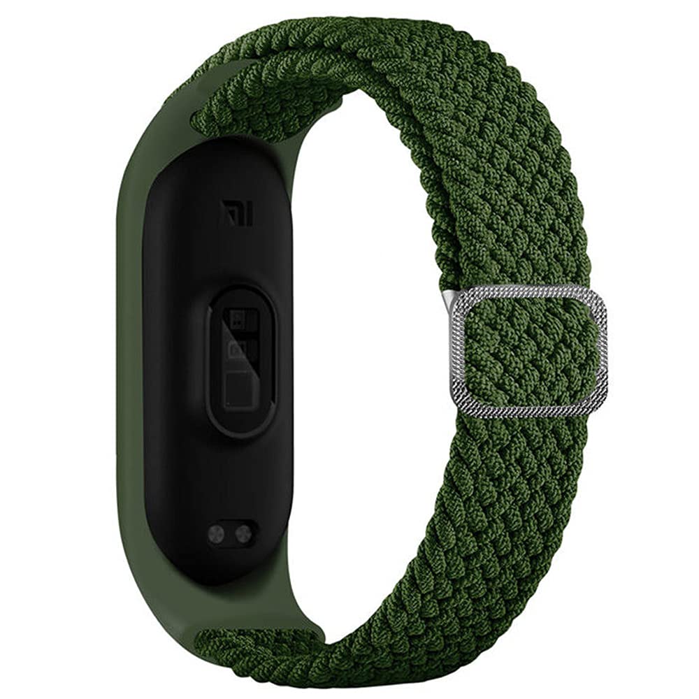 Braided Solo Loop Strap Compatible with Xiaomi Mi Band 6/5/4/3 - Adjustable Nylon Sport Band for Fitness, Running & Swimming | Durable & Comfortable Wear for Daily Activities & Workouts