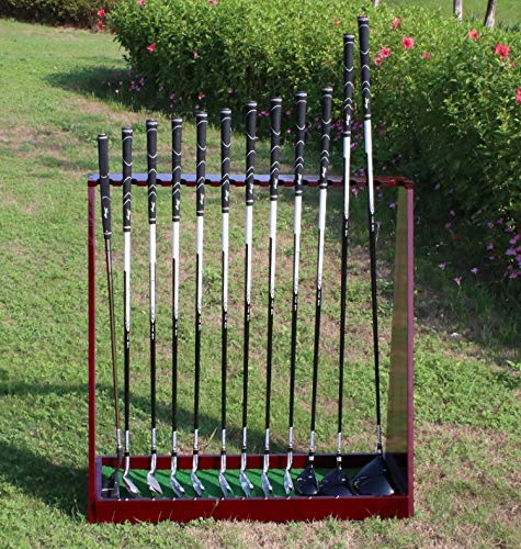 Premium 13-Slot Golf Club Organizer Stand - Durable Wooden Putter Holder & Storage Rack for Golf Clubs | Perfect for Home, Office, or Pro Shop Display & Organization