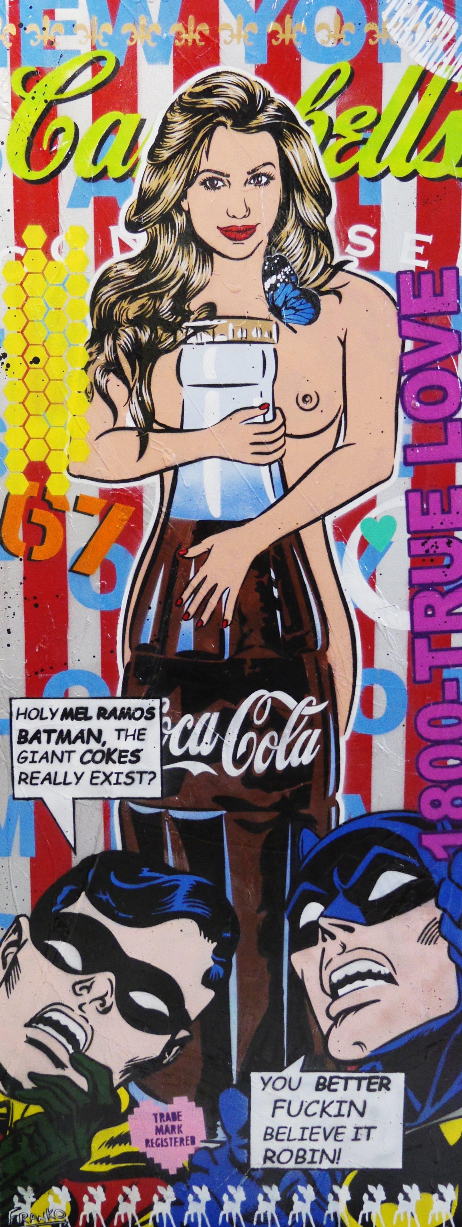 Batman & Robin Pop Art Painting - 200cm x 80cm Large Canvas Wall Art - Perfect for Superhero Bedroom Decor, Man Cave, or Comic Book Fan Gift