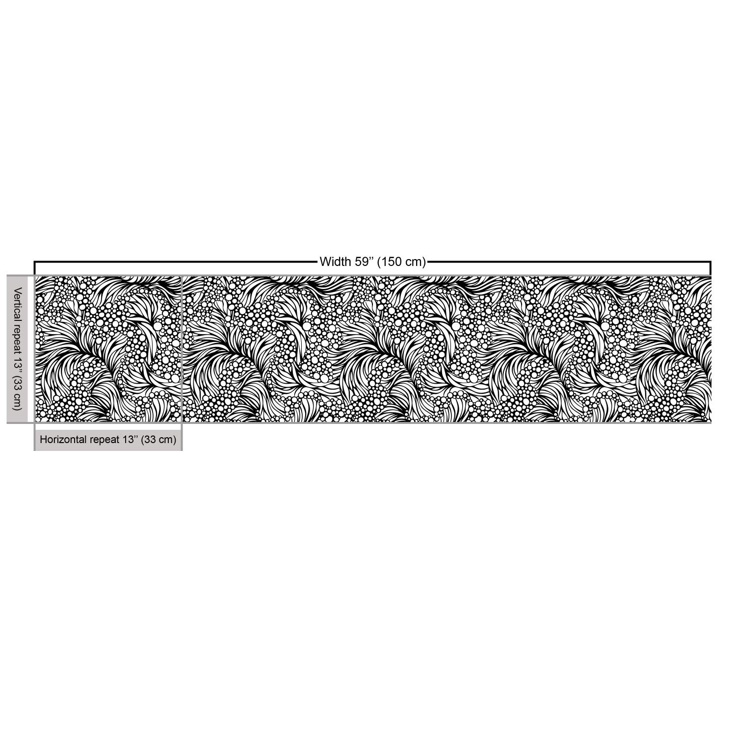 Ambesonne Black and White Abstract Ocean Waves Fabric by The Yard - Water Themed Bubbles & Dots Pattern - 10 Yards Upholstery Material for Sofa, Curtains, Pillows & Home Decor (Black/White)