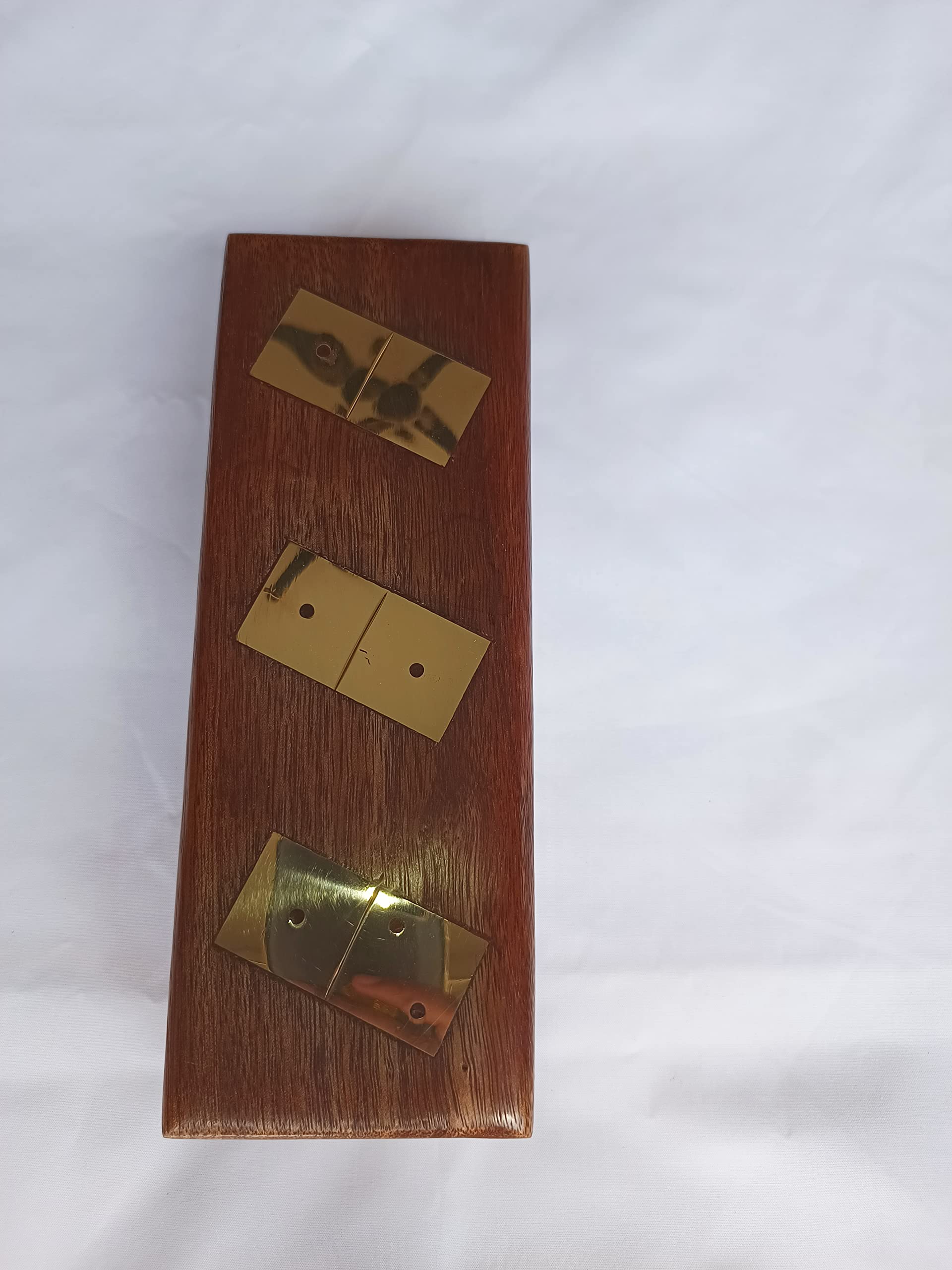 Premium Wooden Domino Game Set with Brass Inlays - Classic Dominoes for Adults & Family Game Night - Perfect for Time Management, Strategy Games, and Social Gatherings