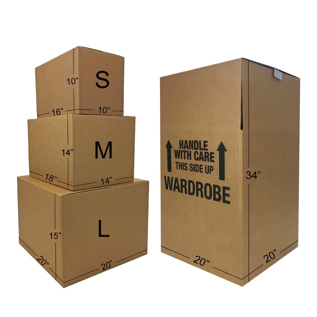UBOXES 2 Room Wardrobe Kit - 22 Packing Boxes with Moving Supplies ($110 Value) for Home Organization & Apartment Relocation