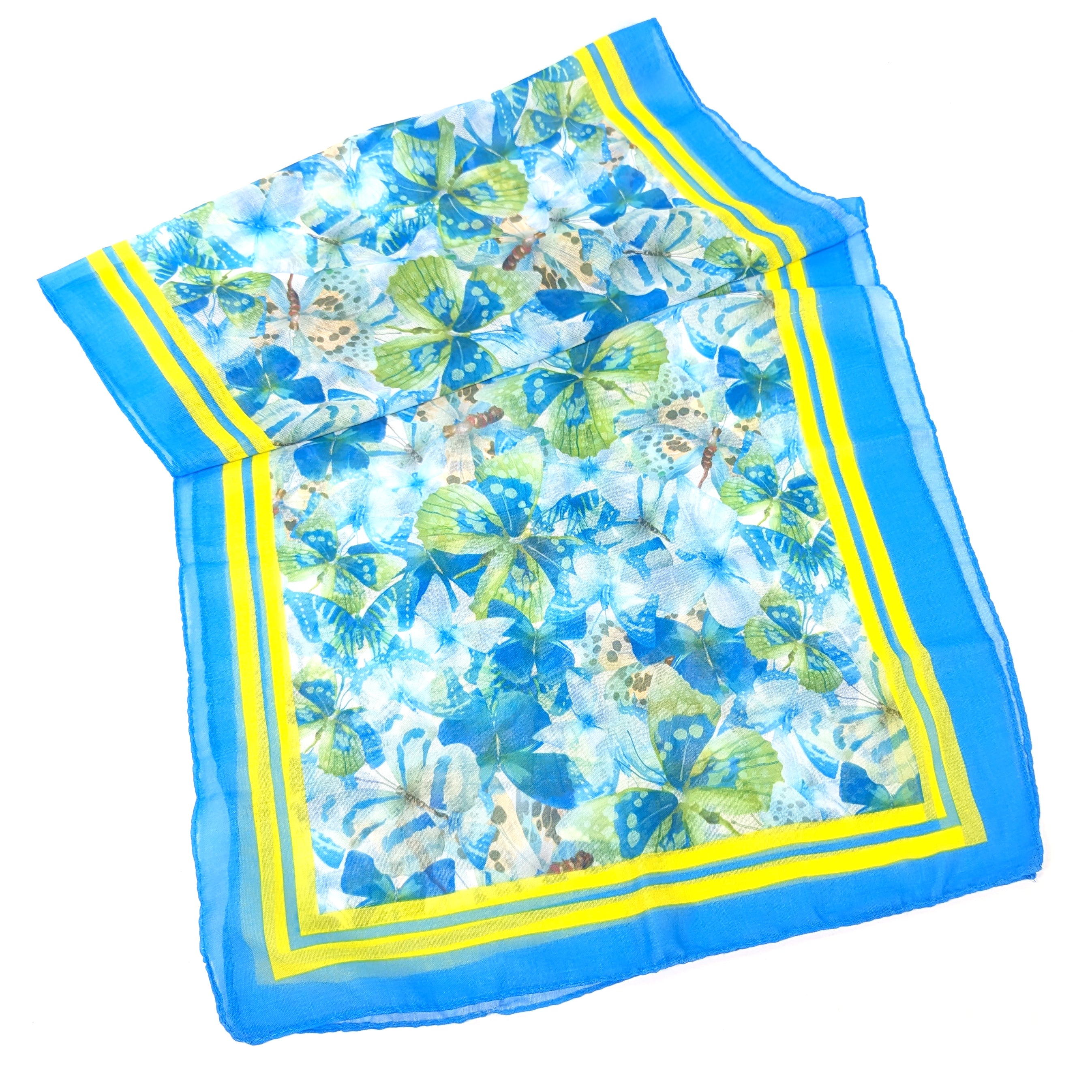 Flutter of Butterflies Sunny Turquoise Wall Tapestry 50x180cm - Bohemian Home Decor for Bedroom, Living Room & Dorm