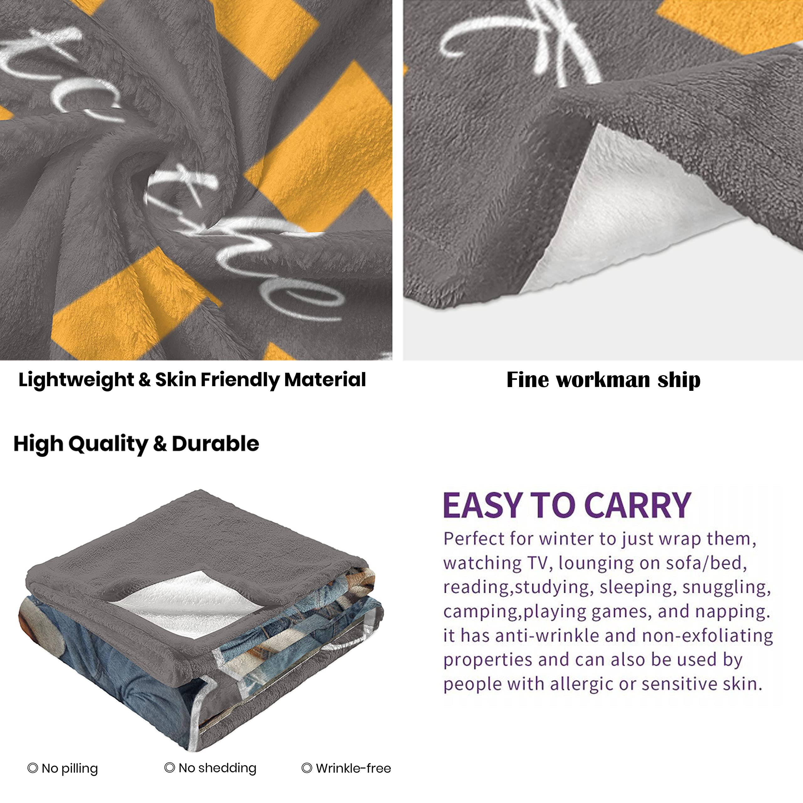 Personalized Couple Blankets for Him - Custom Anniversary, Wedding & Valentine's Day Gifts for Boyfriend | Thoughtful Birthday & Long Distance Relationship Presents | Perfect for Romantic Nights & Cozy Movie Dates