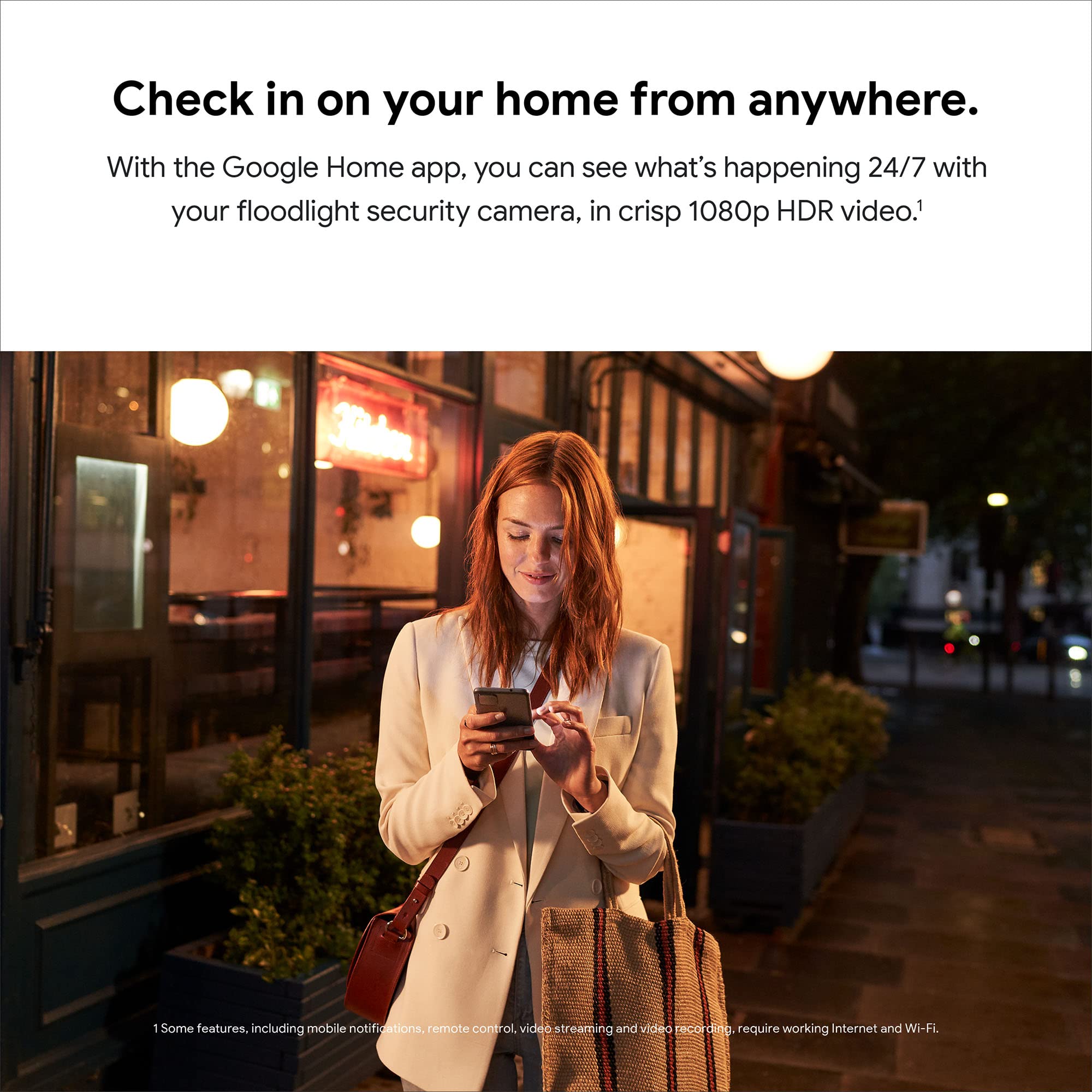 Google GM493 & G3AL9 Nest Cam with Floodlight - Outdoor Wired Security Camera, Smart Home WiFi Surveillance, Weatherproof for Snow - Perfect for Driveway, Backyard & Garage Monitoring