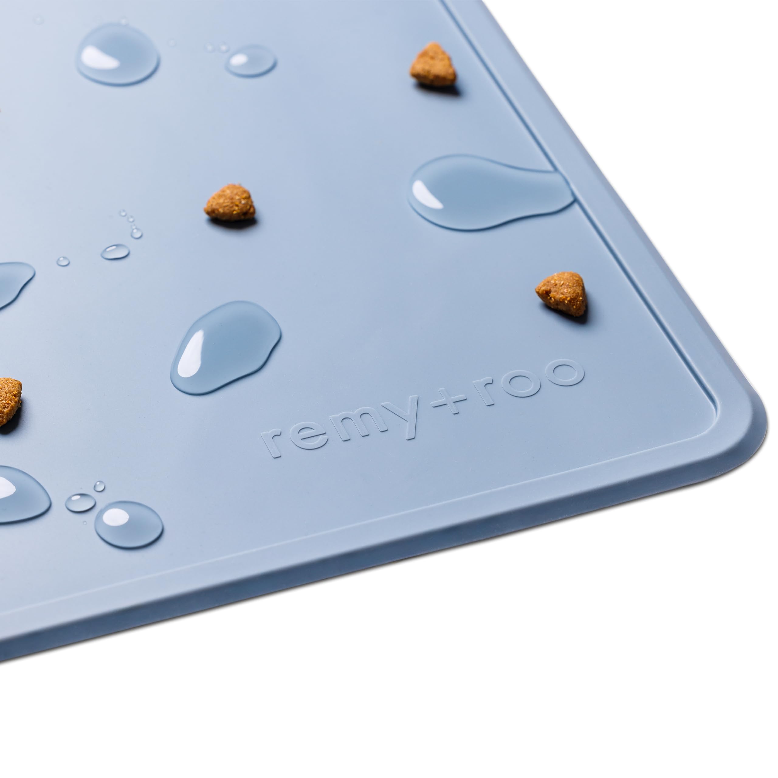 Premium Non-Slip Silicone Pet Bowl Mat for Dogs & Cats - Dusty Blue | Waterproof, Dishwasher Safe | Perfect for Food & Water Bowls, Mess-Free Feeding at Home or Travel
