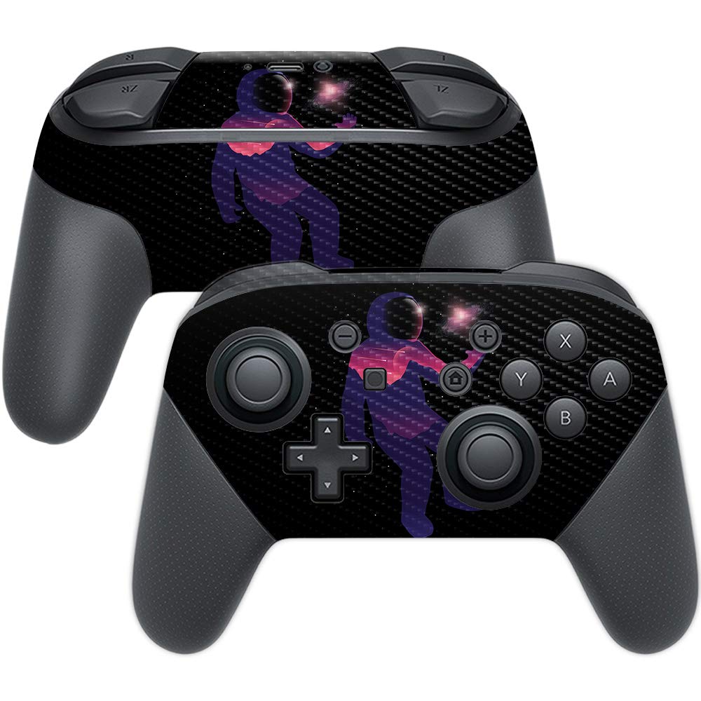 Premium Carbon Fiber Skin for Nintendo Switch Pro Controller - Astronaut Design | Protective & Durable Textured Cover | Easy to Apply & Remove | Made in USA | Perfect for Gaming Enthusiasts & Collectors